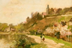 The Seine at Herblay — Maurice Levis — Oil on Panel