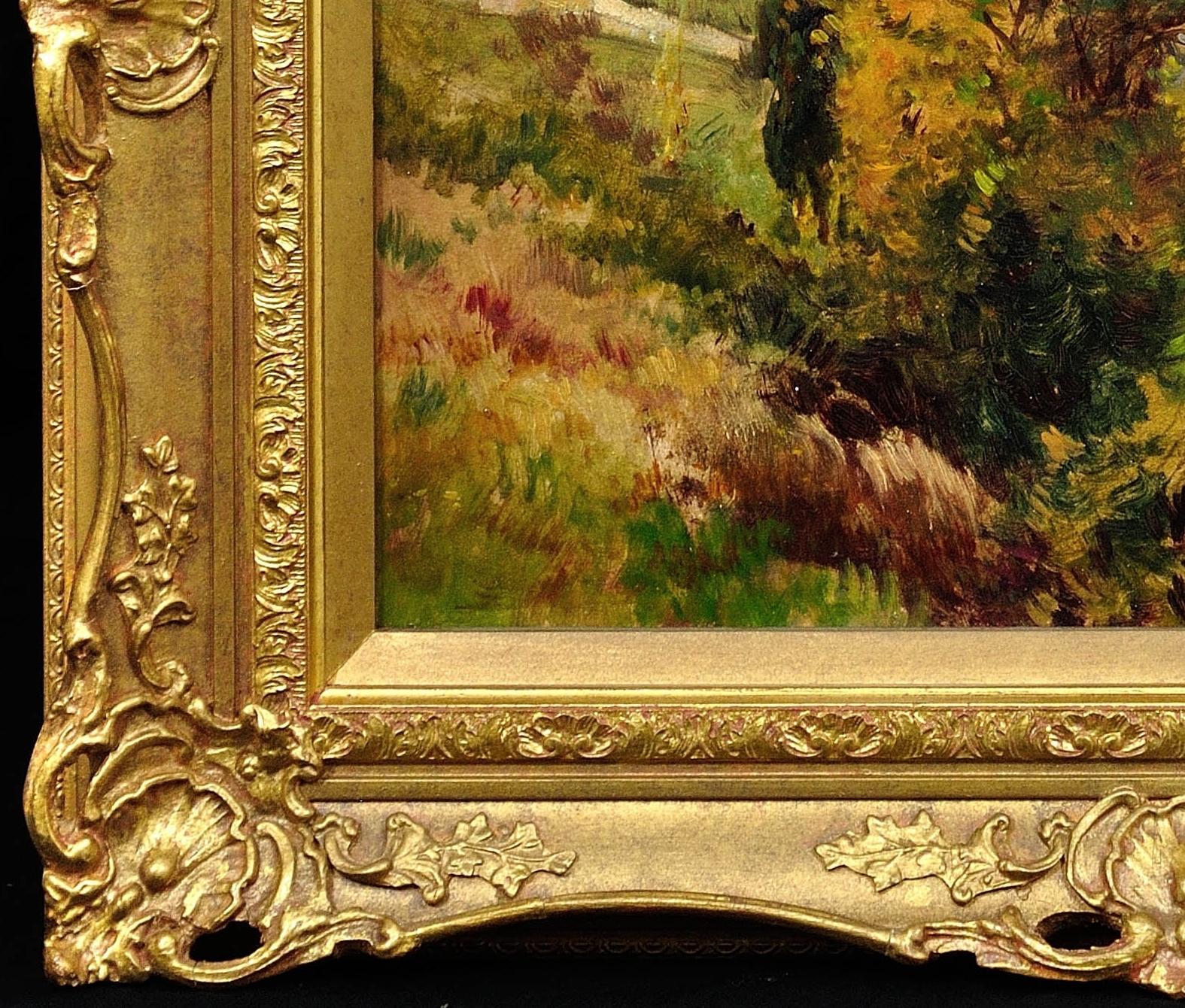 Vallée du Thouet à Thouars Paesaggio fluviale francese e artista Circa 1920 15
