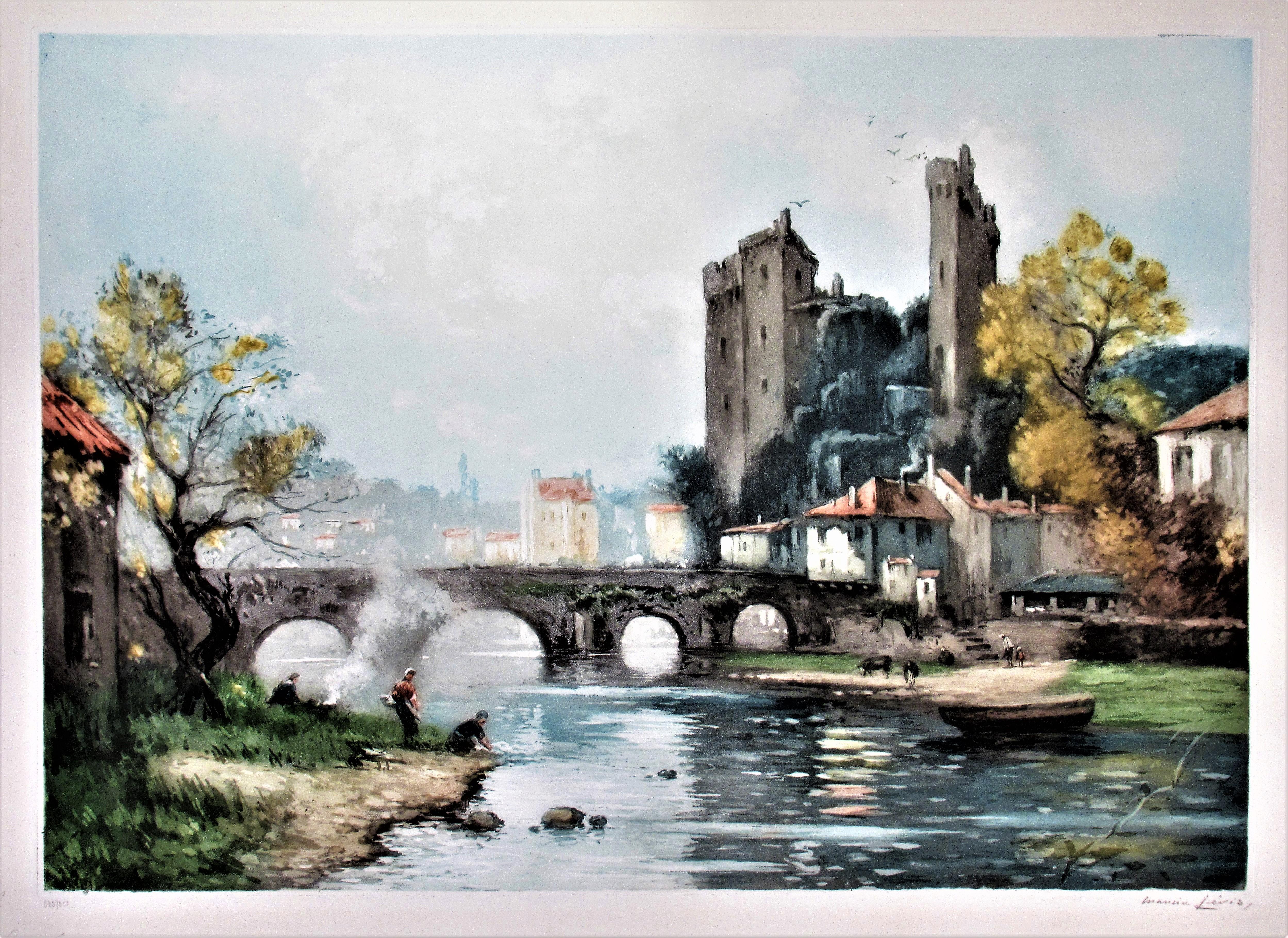 Maurice Levis Landscape Print - Paysage de Normandie
