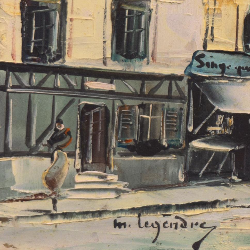 'Place du Tertre', French Impressionism, Sacré-Cœur, Montmartre, School of Paris - Painting by Maurice Louis Legendre