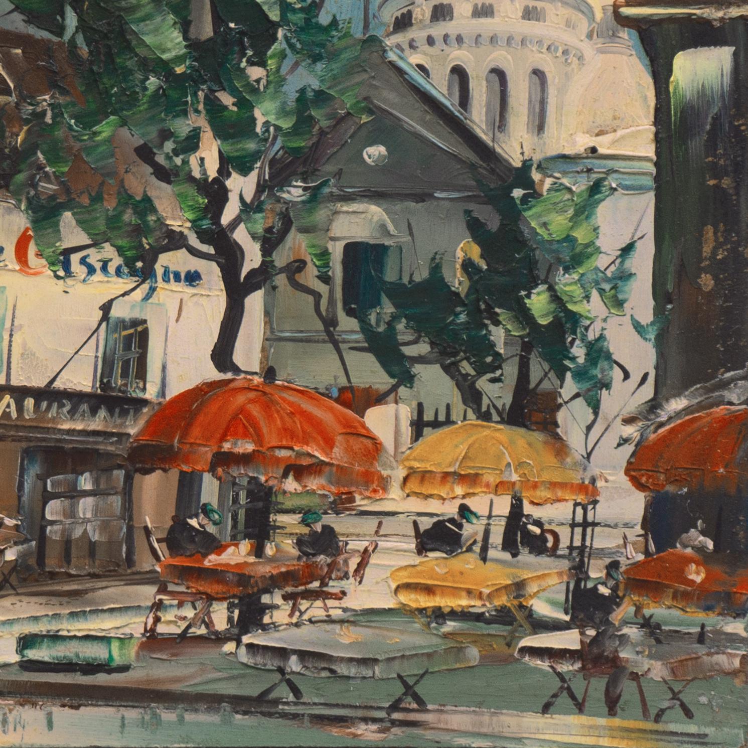 'Place du Tertre', French Impressionism, Sacré-Cœur, Montmartre, School of Paris For Sale 1
