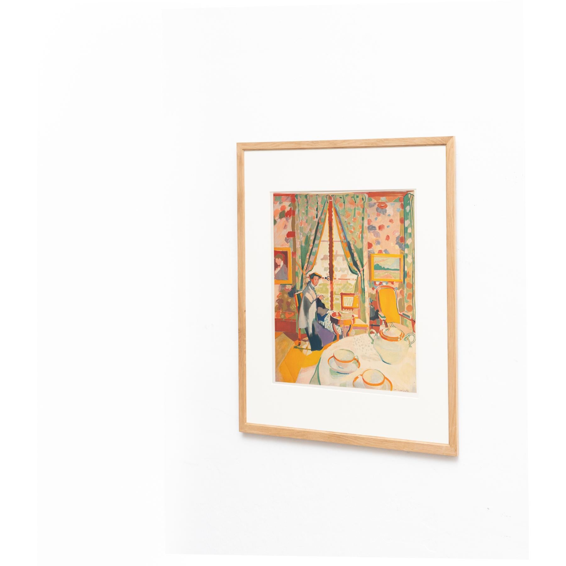 Lithograph 'Intérieur' by Maurice Marinot, circa 1906.

Lithograph printed from an original painting made by the author in France, circa 1906.

Published by Fernand Mourlot in Les Fauves. Paris, circa 1972. 

Framed and signed in the
