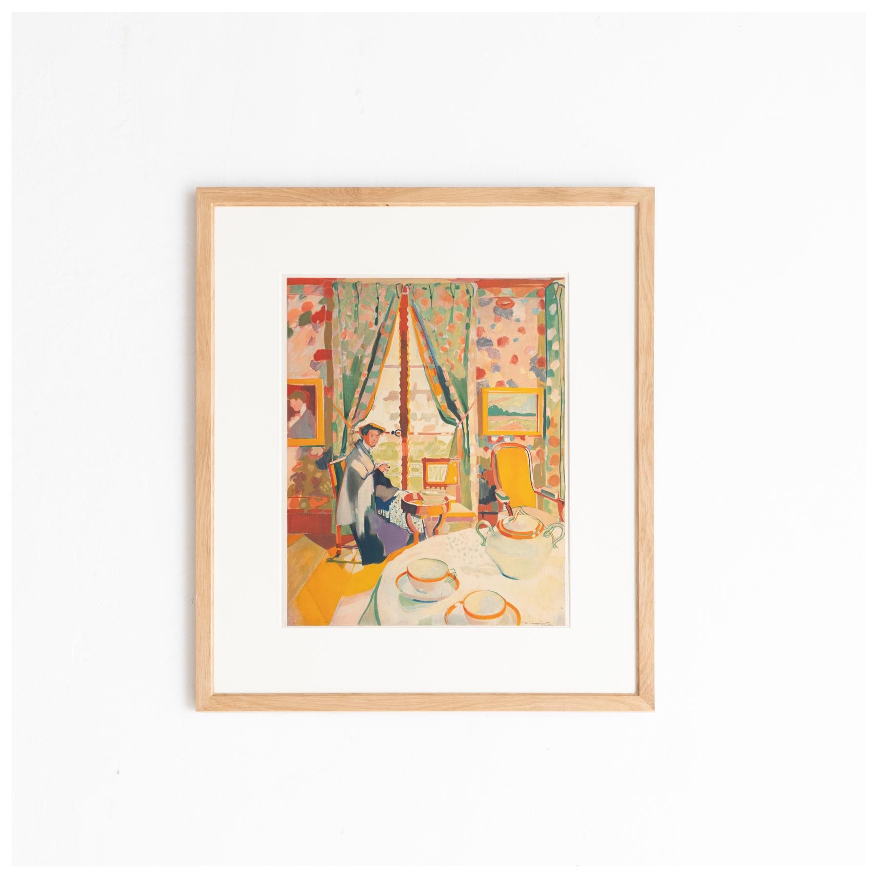 European Maurice Marinot 'Intérieur' Limited Edition Lithograph, circa 1972 For Sale