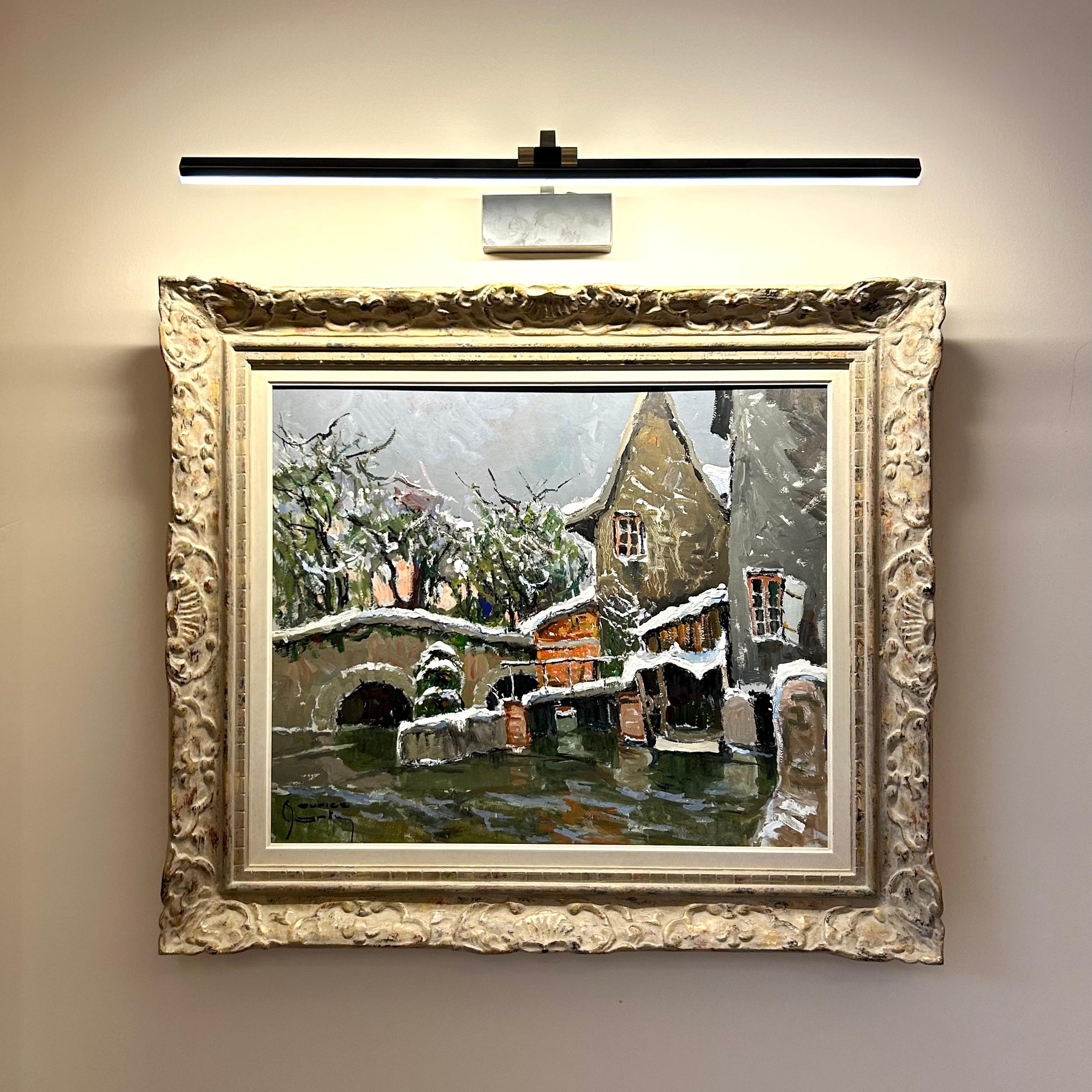 Paysage de Neige – Painting von Maurice Martin