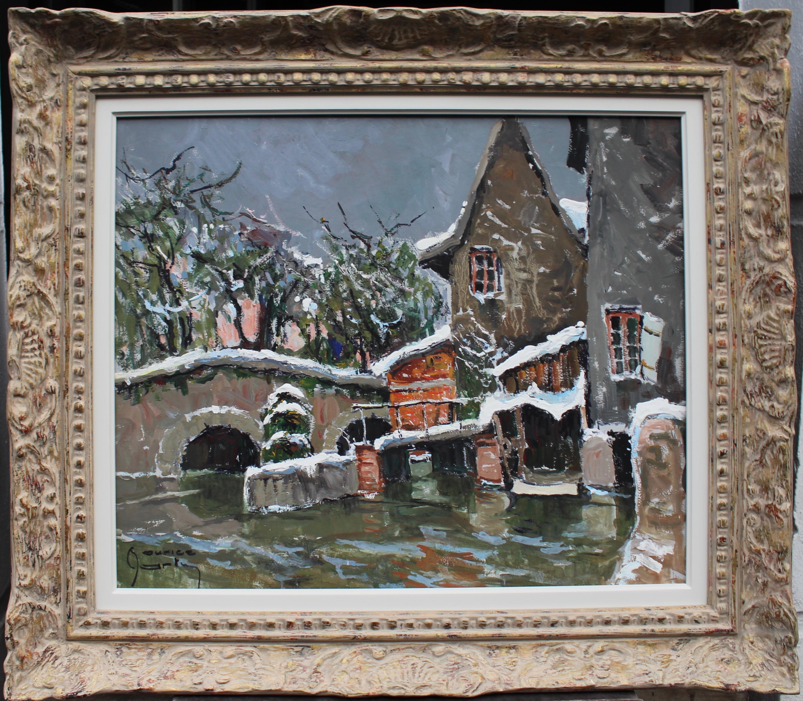 Abmessungen des Bildes: 48cm x 59cm
Gerahmte Abmessungen: 65,7cm x 79,5cm
Signiert unten links. 

Maurice Martin, ein Meister der kräftigen Farben und der starken Formen, war ein wichtiger Vertreter der Moret-Schule. Diese talentierte Gruppe von