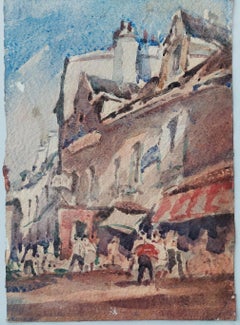 Quadro cubista modernista francese a doppia faccia, Townes and Coast