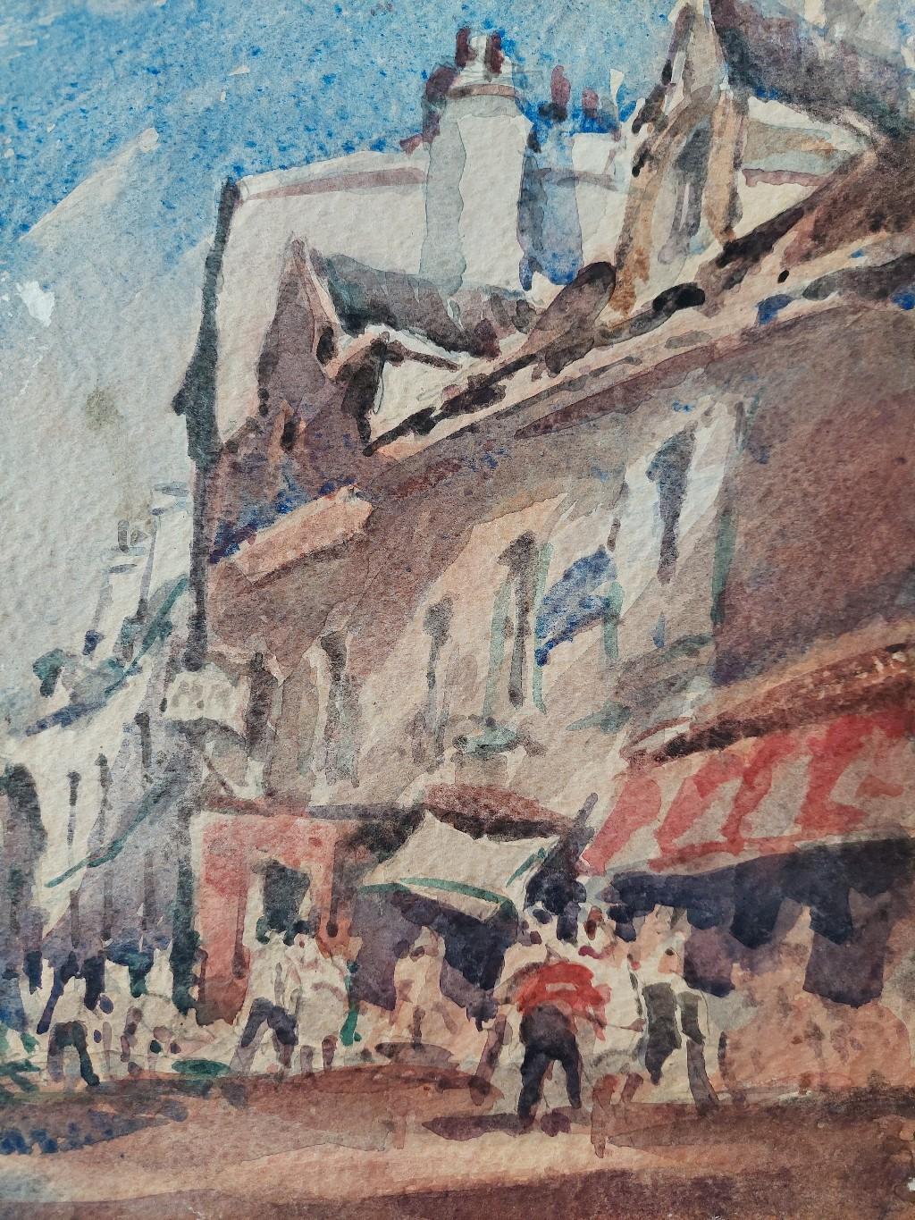 Town scene and coastal cottage (there is a painting on both sides of this sheet)
by Maurice Mazeilie (French, 1924-2021)
watercolor painting on artist paper, unframed
coastal scene is signed lower right

painting: 9.5 inches x 13.75 inches

A