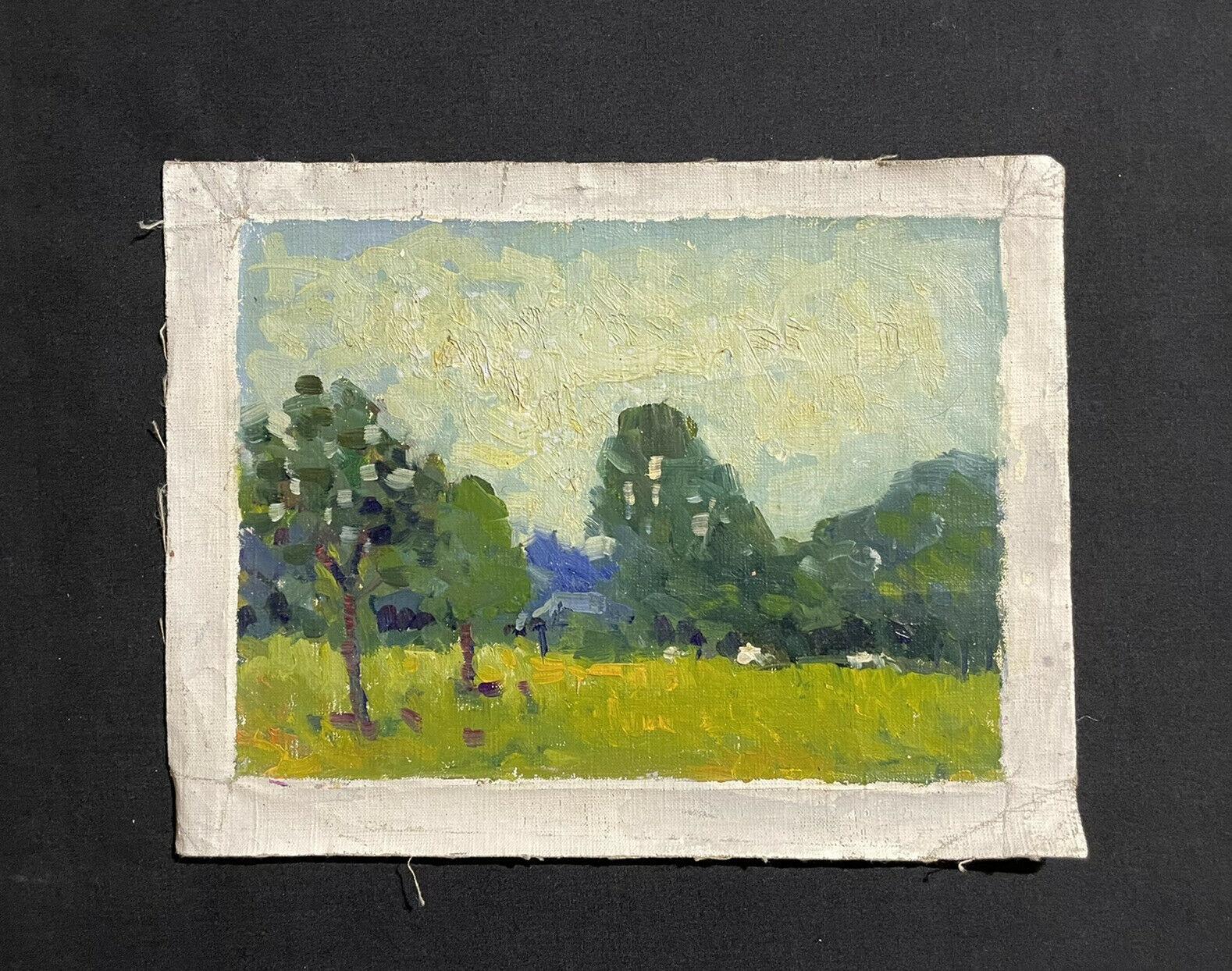Maurice Mazeilie, French Impressionist Oil, Deep Green Summer Pasture Meadow In Good Condition In Cirencester, GB