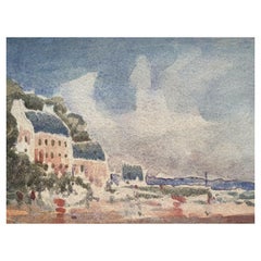 Französisches impressionistisches Gemälde der Küste der Bretagne, Mazeilie, Mazeilie