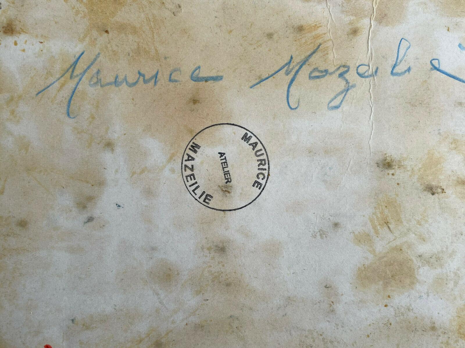 Maurice Mazeilie, Óleo firmado por un impresionista francés, Montmartre París Sacre Co siglo XX en venta