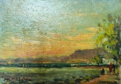 French Impressionist Oil Landscape Sea Scape