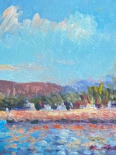 FRENCH IMPRESSIONIST SIGNED OIL - EXOTIC COLOURFUL LANDSCAPE