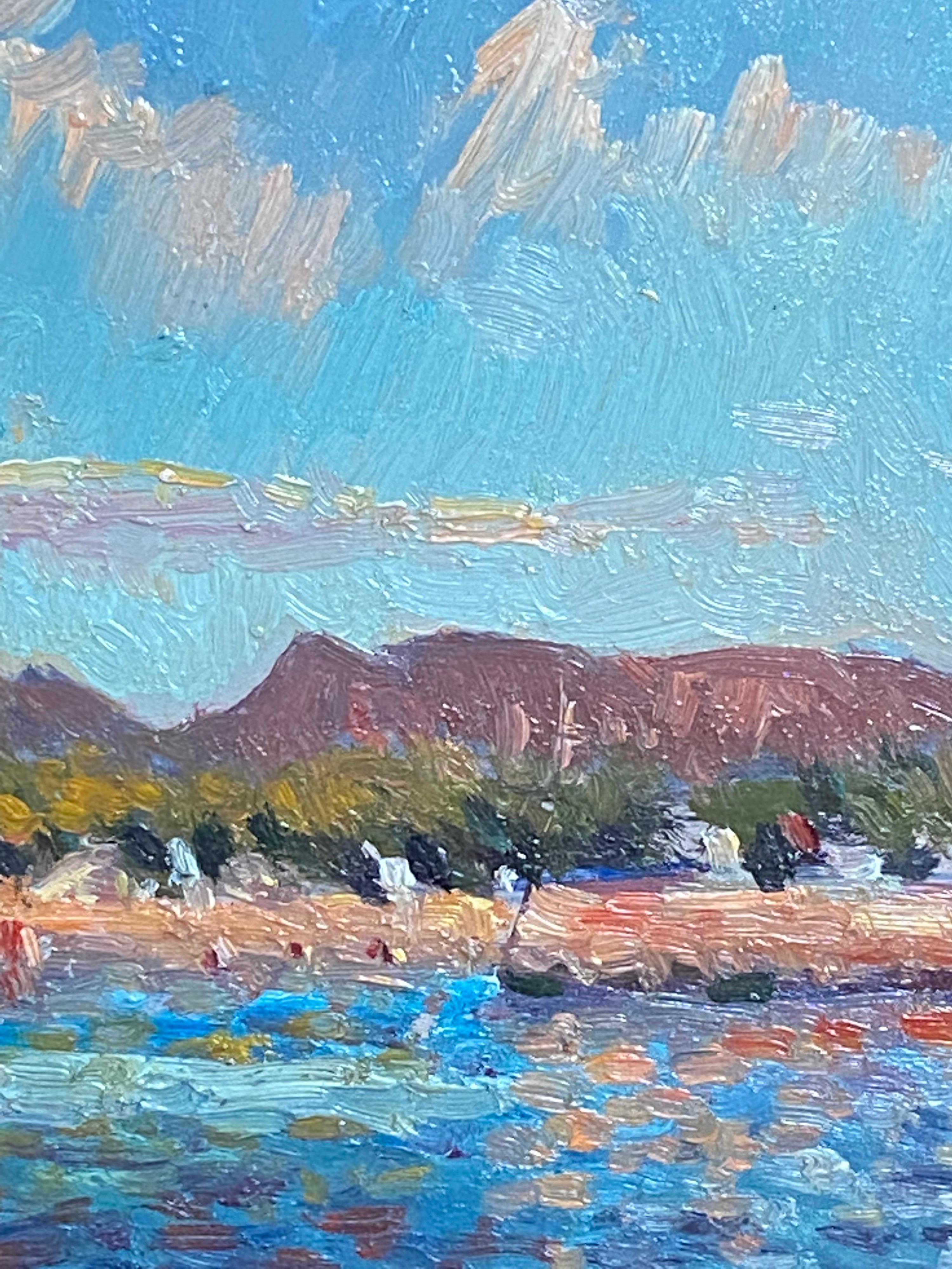 IL SIGNÉ D' IMPRESSIONNISTE FRANÇAIS - PIÈCE DE PATRIMOINE COLOURFULÉE ÉXOtique - Impressionnisme Painting par Maurice Mazeilie