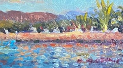 FRENCH IMPRESSIONIST SIGNED OIL - EXOTIC COLOURFUL LANDSCAPE