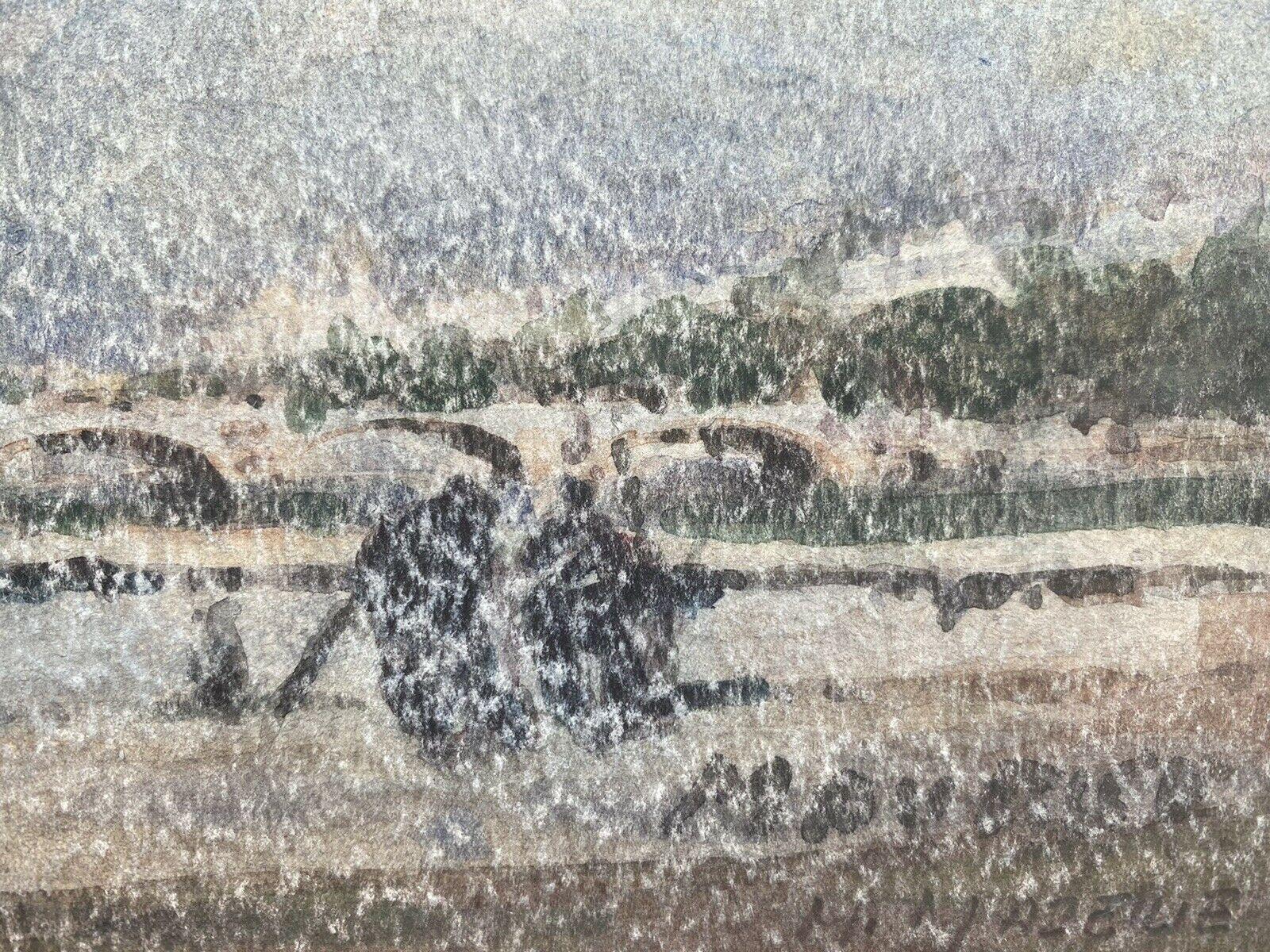 MAURICE MAZEILIE - PAISAJE URBANO IMPRESIONISTA FRANCÉS - Landscape Painting Gris de Maurice Mazeilie