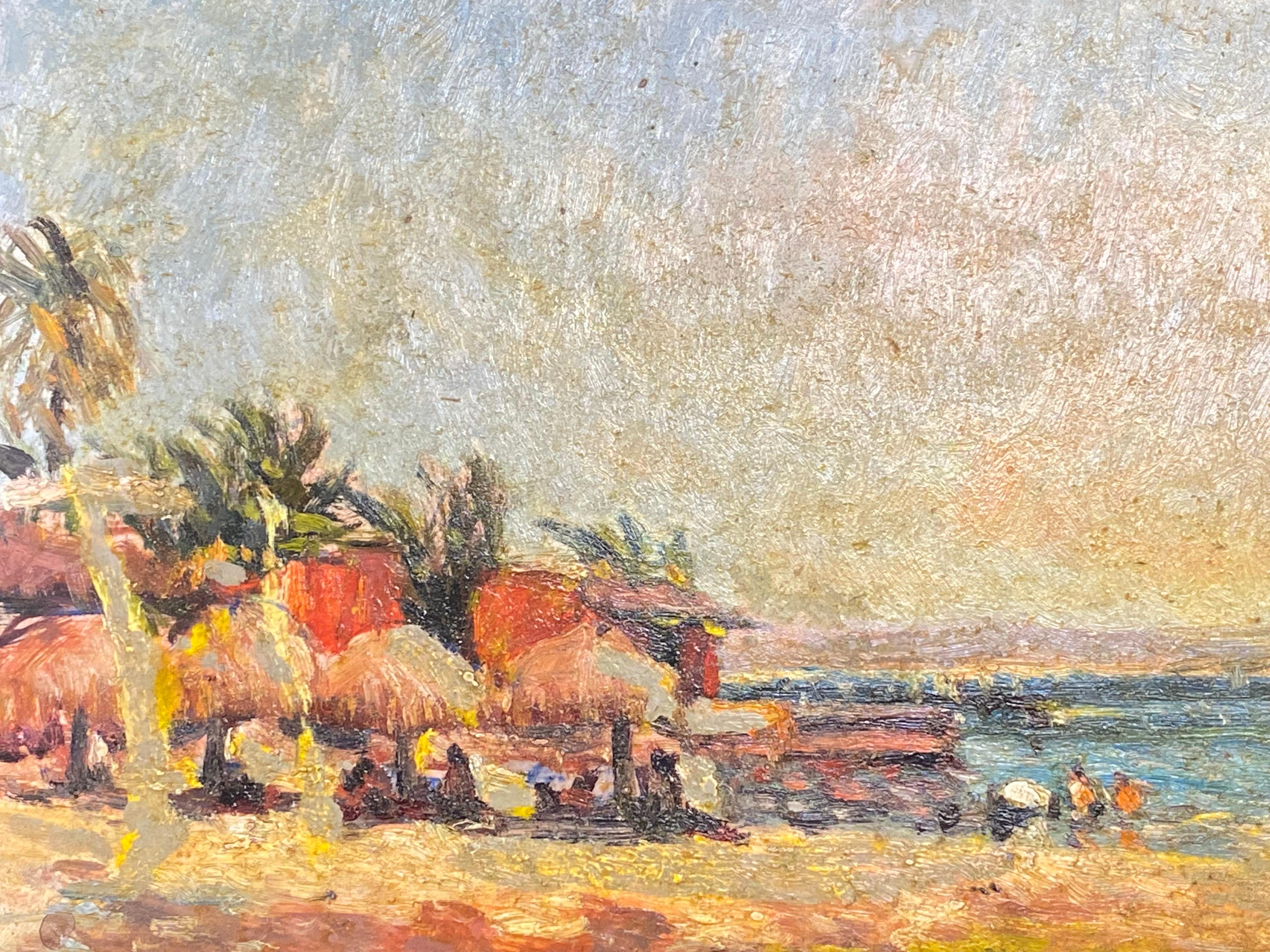 MAURICE MAZEILIE-FRENCH IMPRESSIONIST OIL - Baya Kalifornien Landschaft – Painting von Maurice Mazeilie