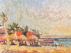 MAURICE MAZEILIE-FRENCH IMPRESSIONIST OIL - Baya California Landscape
