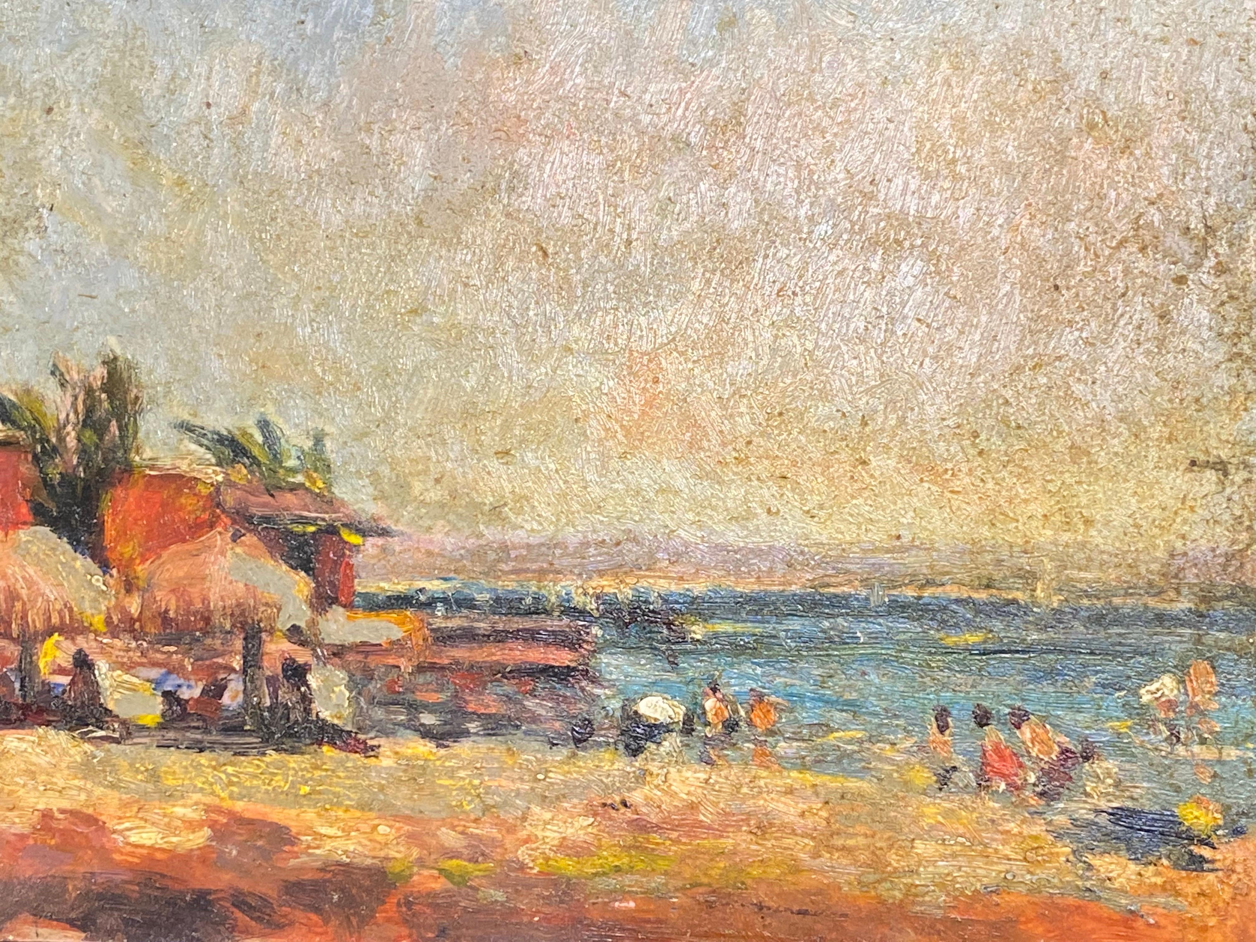MAURICE MAZEILIE-FRENCH IMPRESSIONIST OIL - Baya Kalifornien Landschaft (Impressionismus), Painting, von Maurice Mazeilie