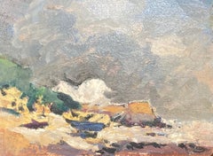MAURICE MAZEILIE-ÓLEO IMPRESIONISTA FRANCÉS - Paisaje Barco