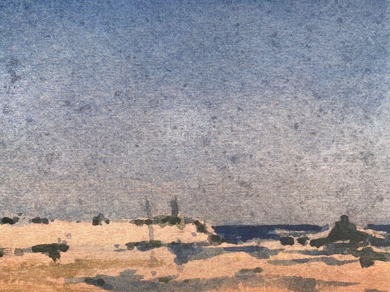 MAURICE MAZEILIE - FRENCH IMPRESSIONIST PAINTING - BRITTANY COAST BLUE SKIES - Impressionist Painting by Maurice Mazeilie