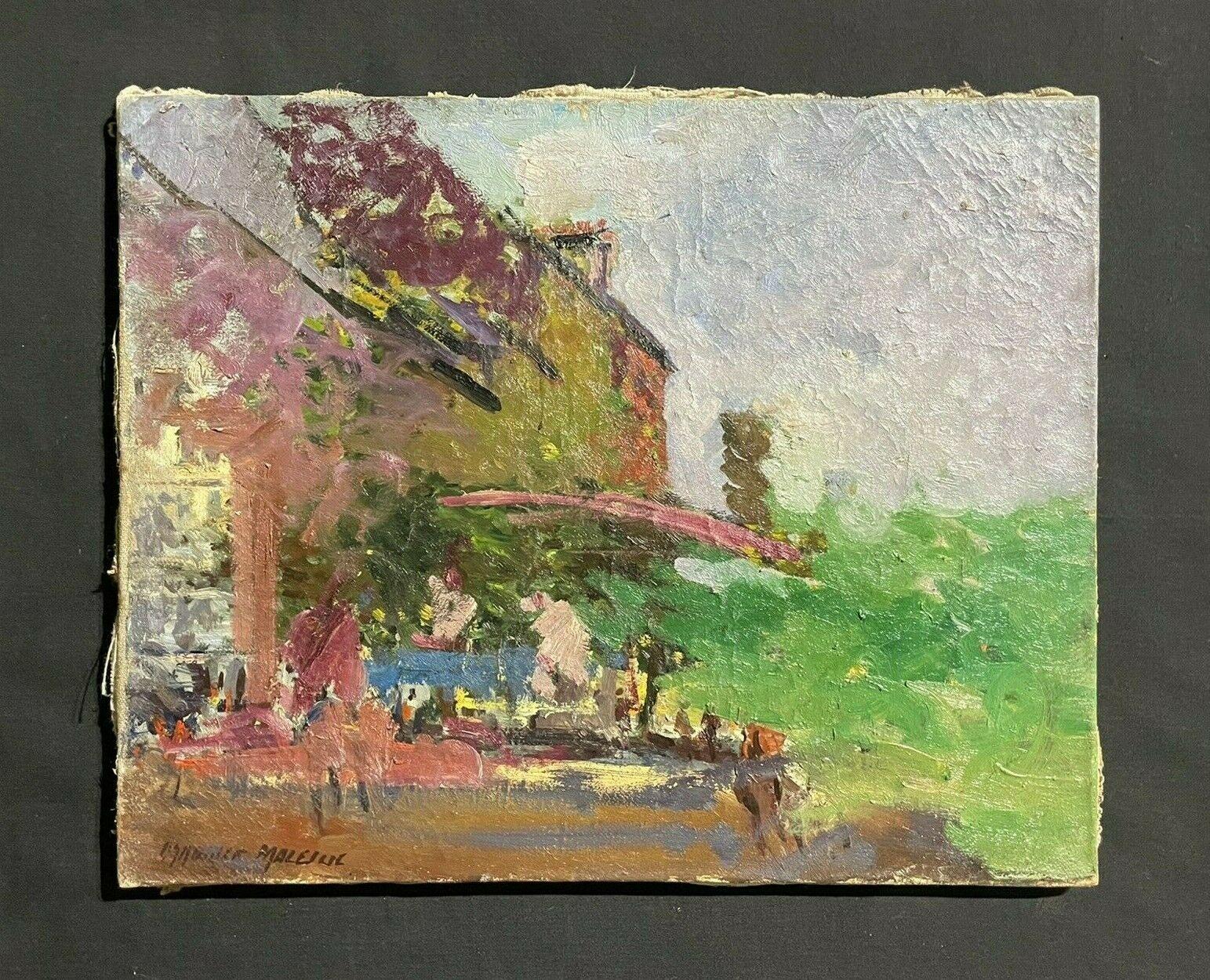 MAURICE MAZEILIE - FRENCH IMPRESSIONIST SIGNED OIL - GREEN LANDSCAPE - Painting by Maurice Mazeilie