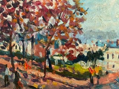 MAURICE MAZEILIE - HUILE SIGNÉE IMPRESSIONNISTE FRANÇAIS - VUE SUR PARIS MONTMARTRE