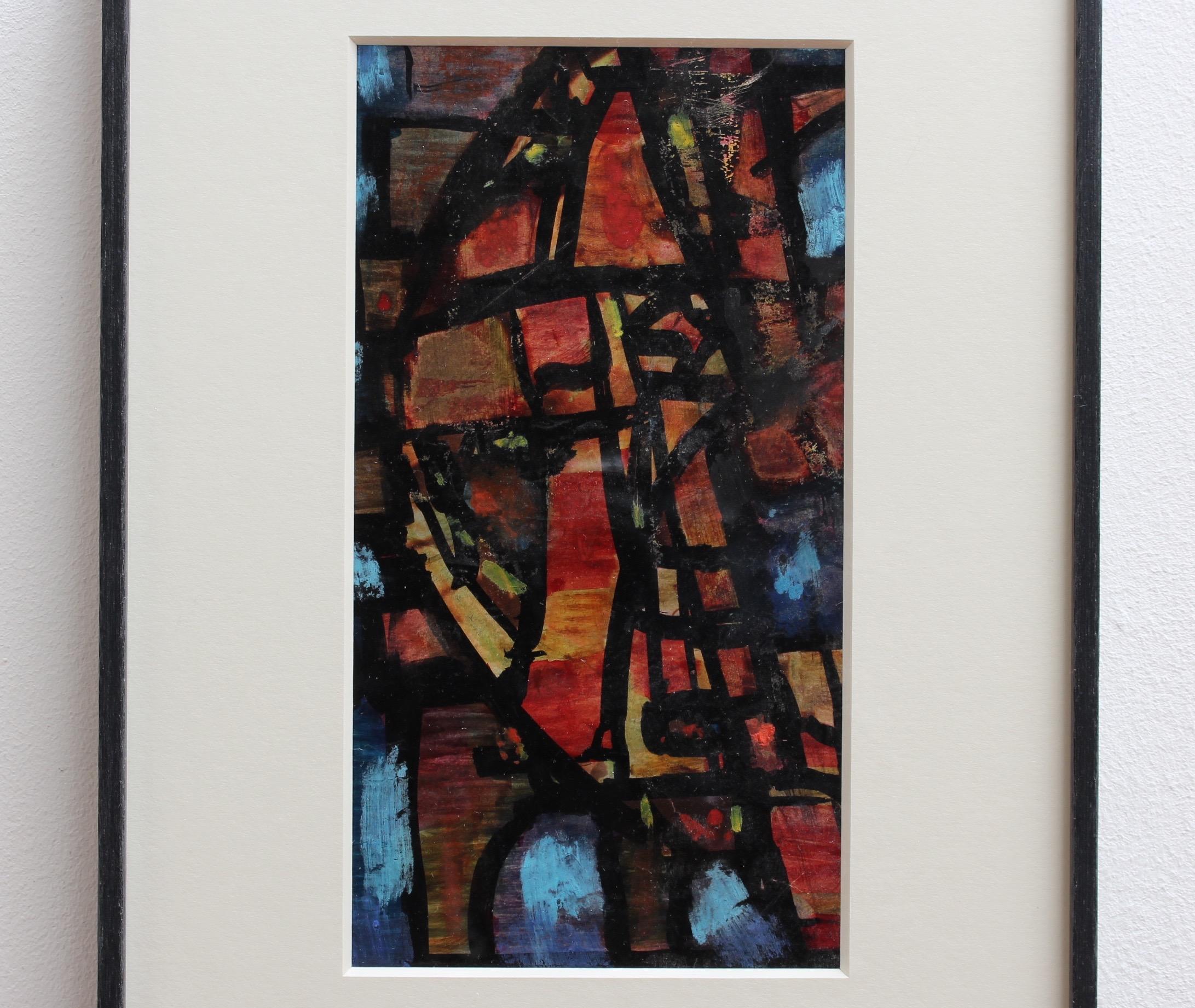 Study for Stained Glass V by Abbot Maurice Morel, Midcentury Modern Abstract Art 4