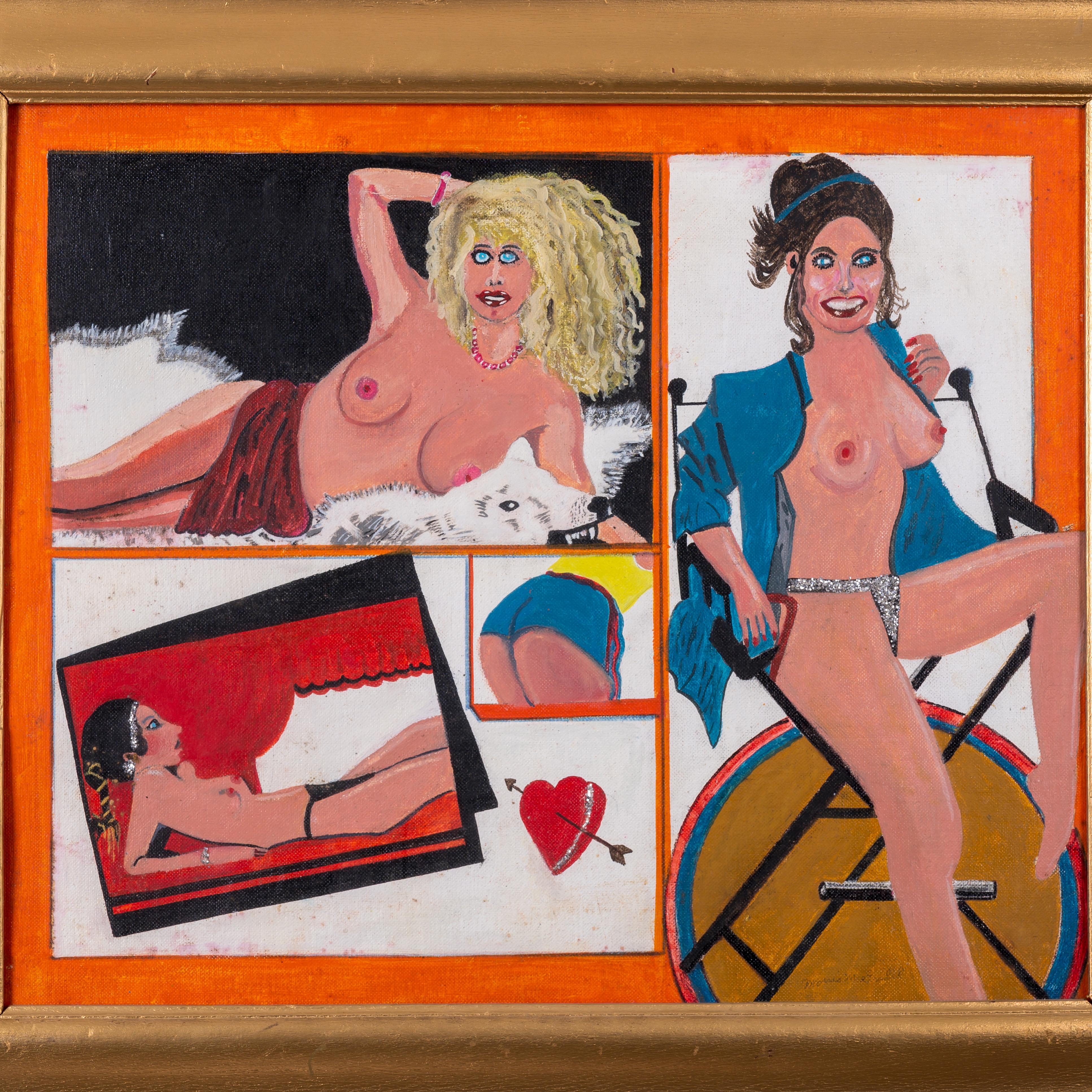 Maurice (Morris) Grabel Outsider Art Aktmalerei (Volkskunst) im Angebot