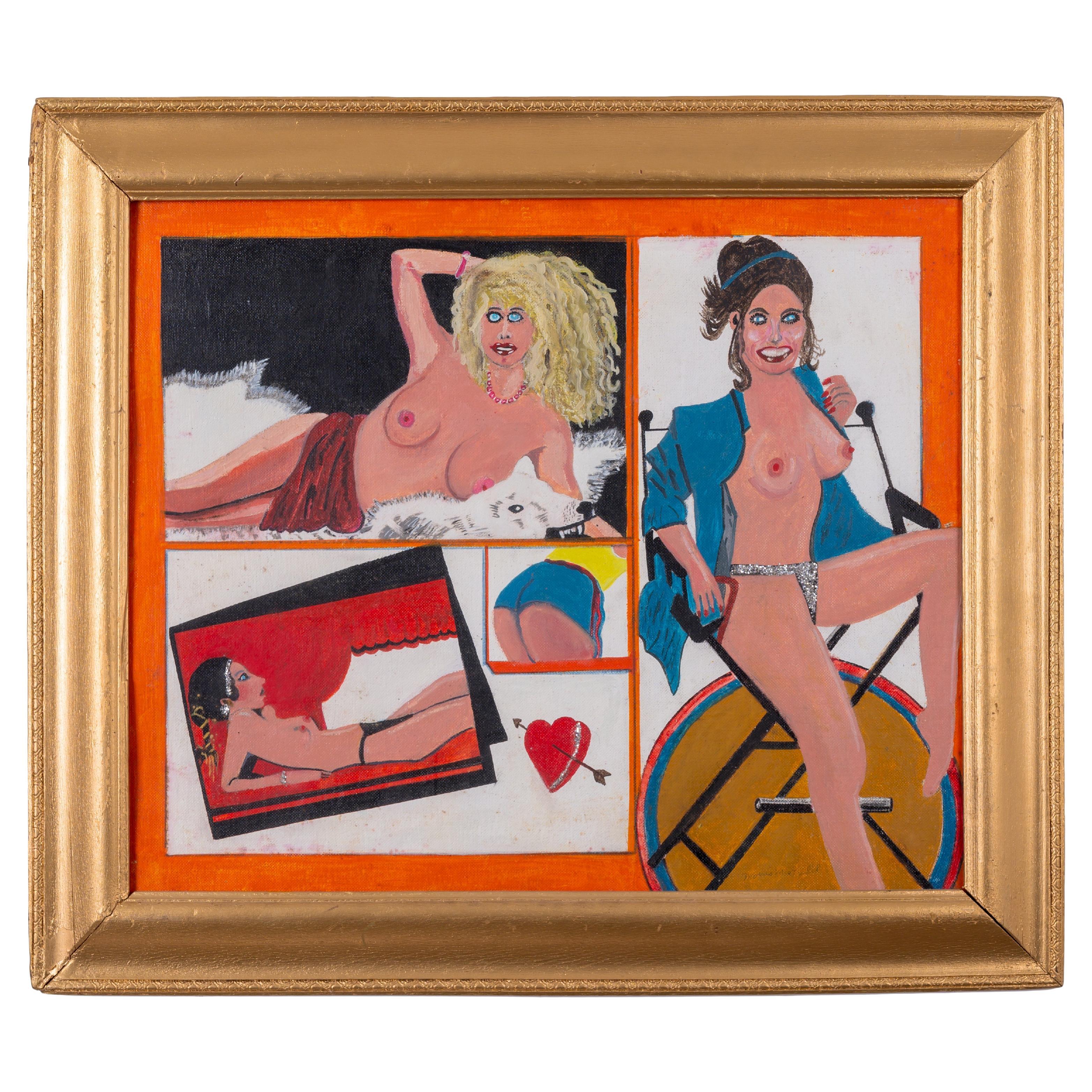 Maurice (Morris) Grabel Outsider Art Nude Painting