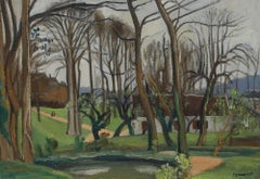 Maurice Mourlot (1906-1983) - 20th Century Oil, A View of the Park