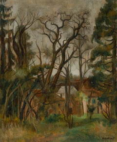 Maurice Mourlot (1906-1983) - Huile du milieu du 20e siècle, Arbres en hiver
