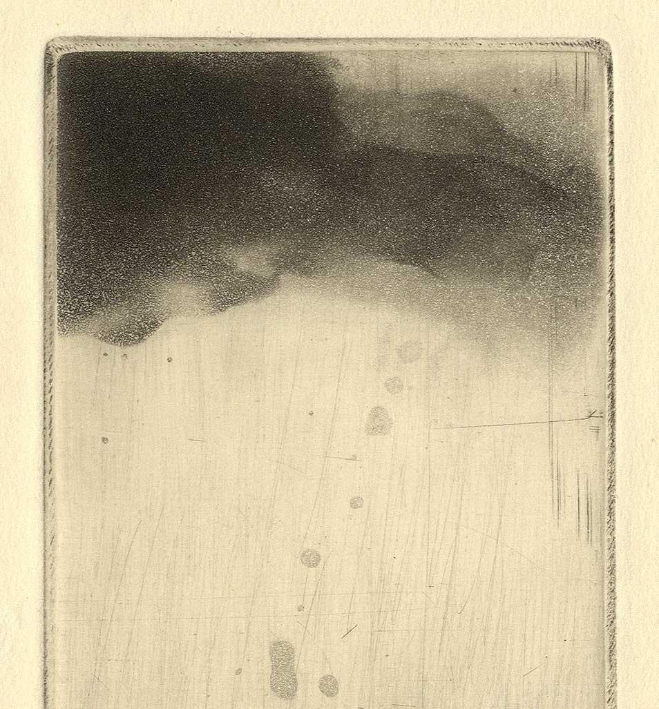 Looking Up (left profile of  a man looking toward the heavens) - Print by Maurice Pasternak
