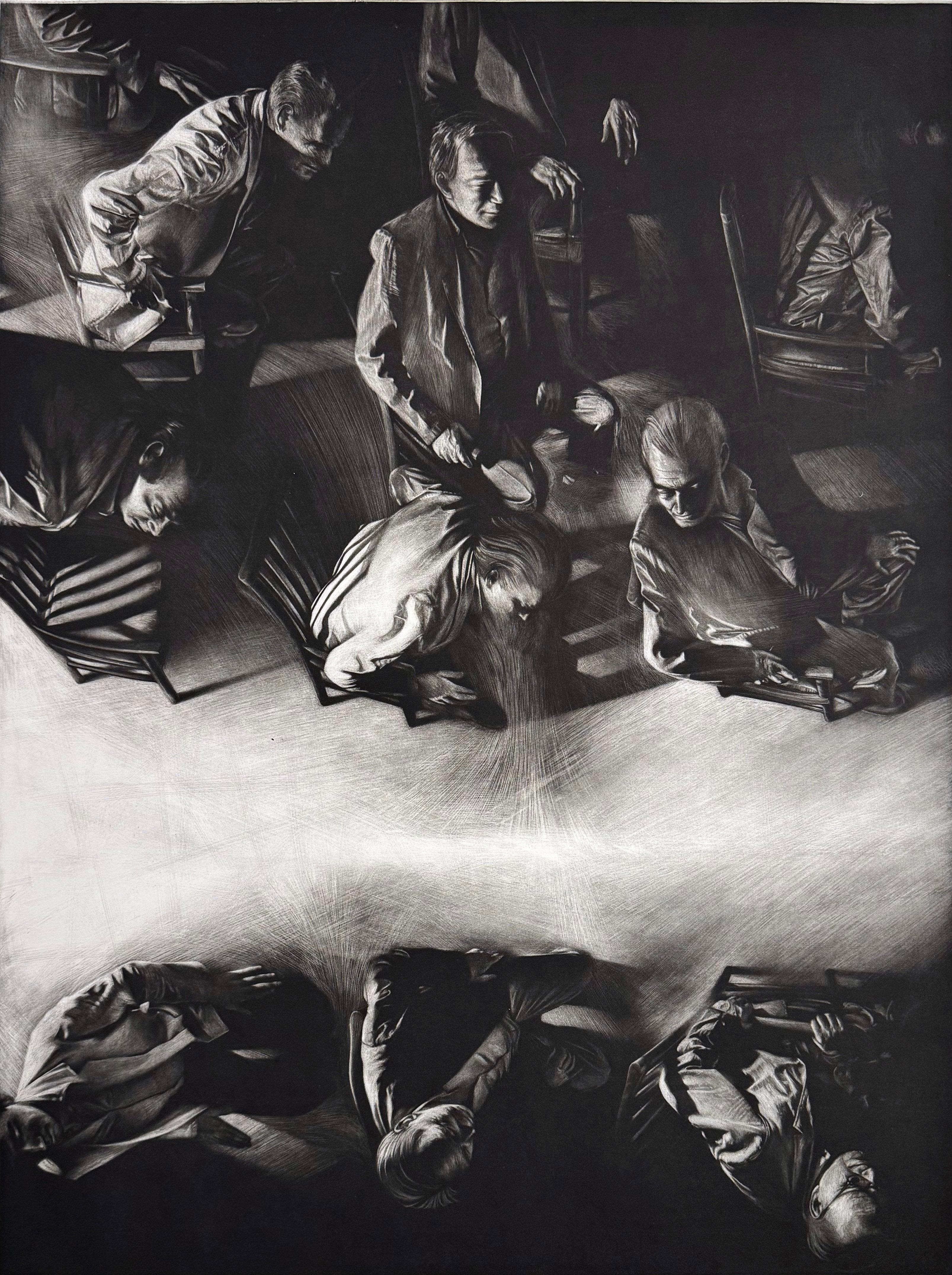 Figurative Print de Maurice Pasternak - Perfiles Sous Angle 2