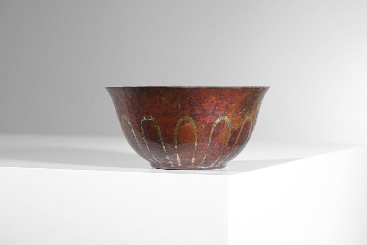 Art déco Bol Maurice Perrier en laiton art déco des années 30/40 en vente