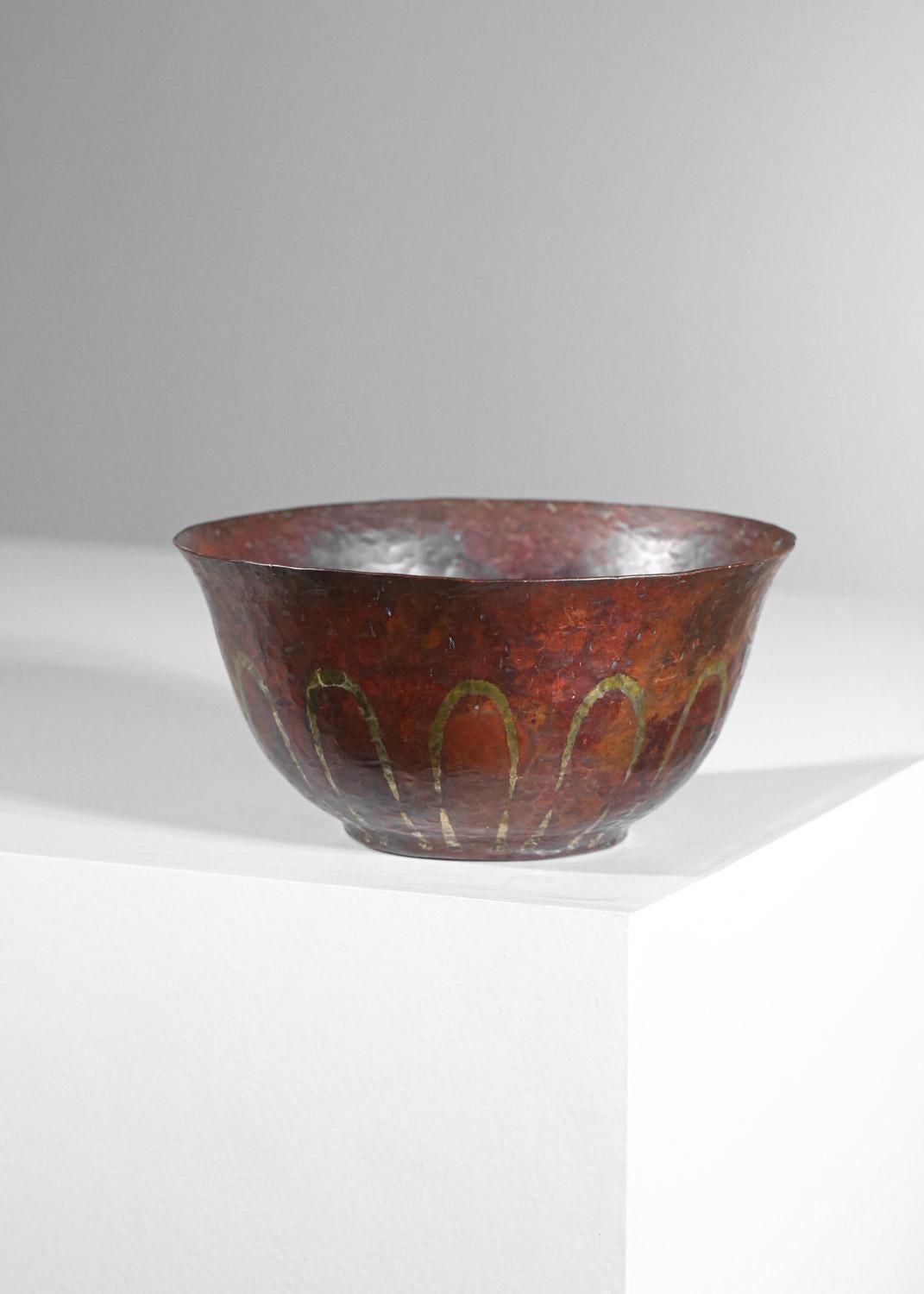 Français Bol Maurice Perrier en laiton art déco des années 30/40 en vente