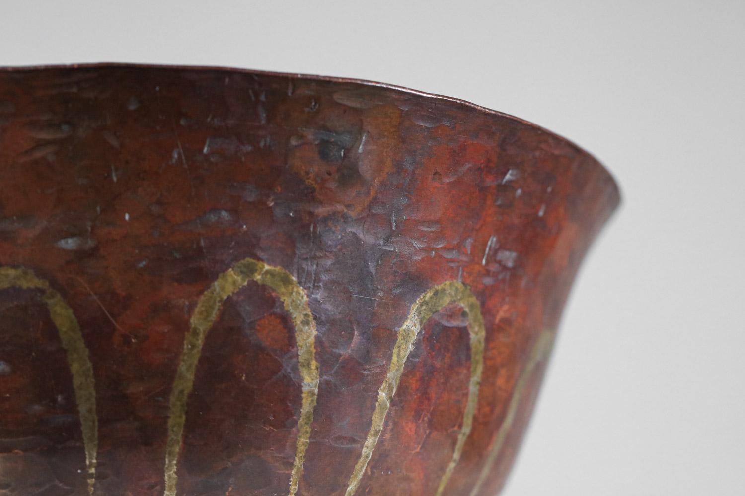 Milieu du XXe siècle Bol Maurice Perrier en laiton art déco des années 30/40 en vente