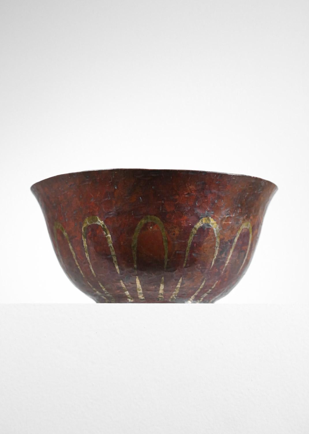 Laiton Bol Maurice Perrier en laiton art déco des années 30/40 en vente
