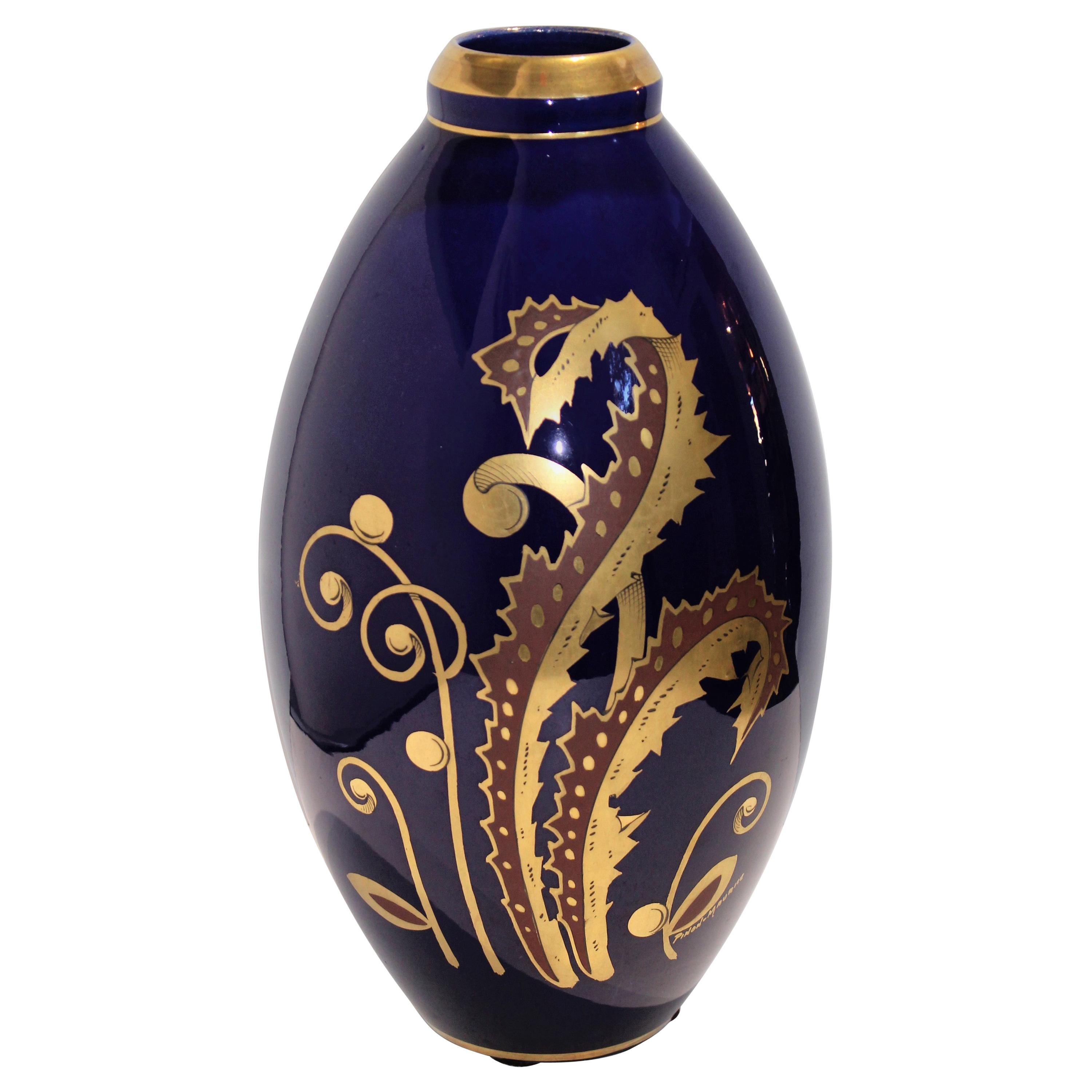 Maurice Pinon French Art Deco Vase For Sale
