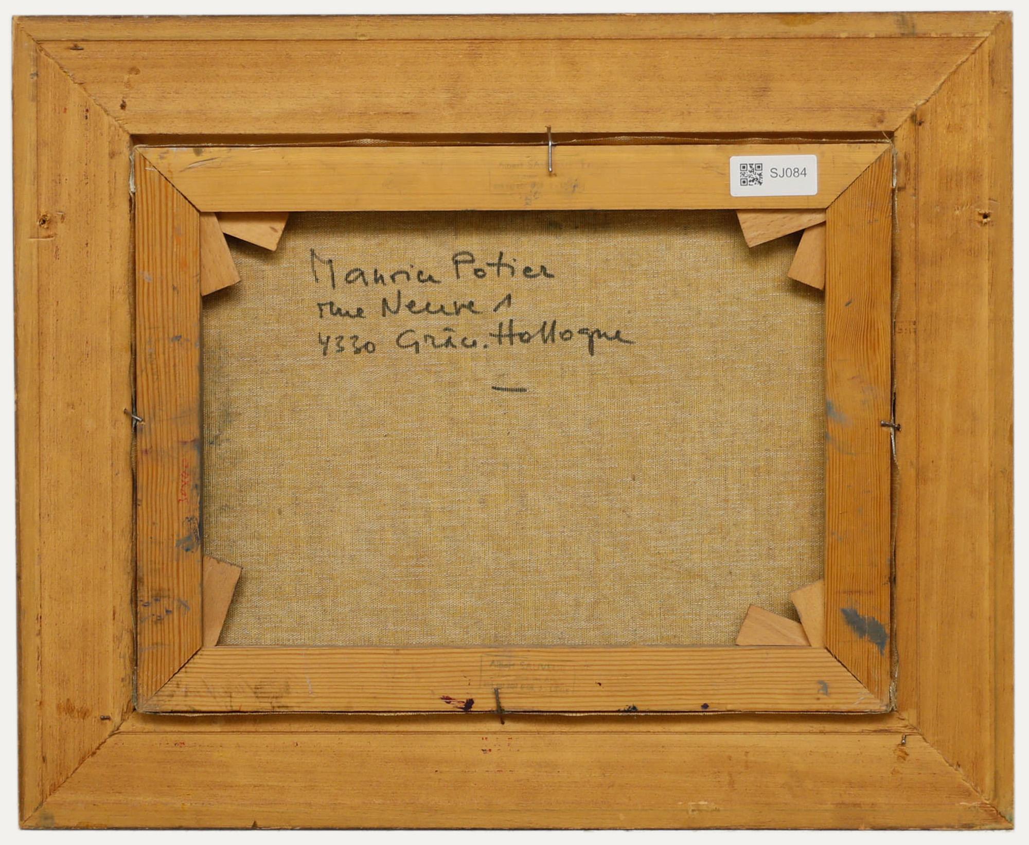 Maurice Potier (1926-2002) - Escuela belga Siglo XX Óleo, El viejo granero de piedra en venta 2