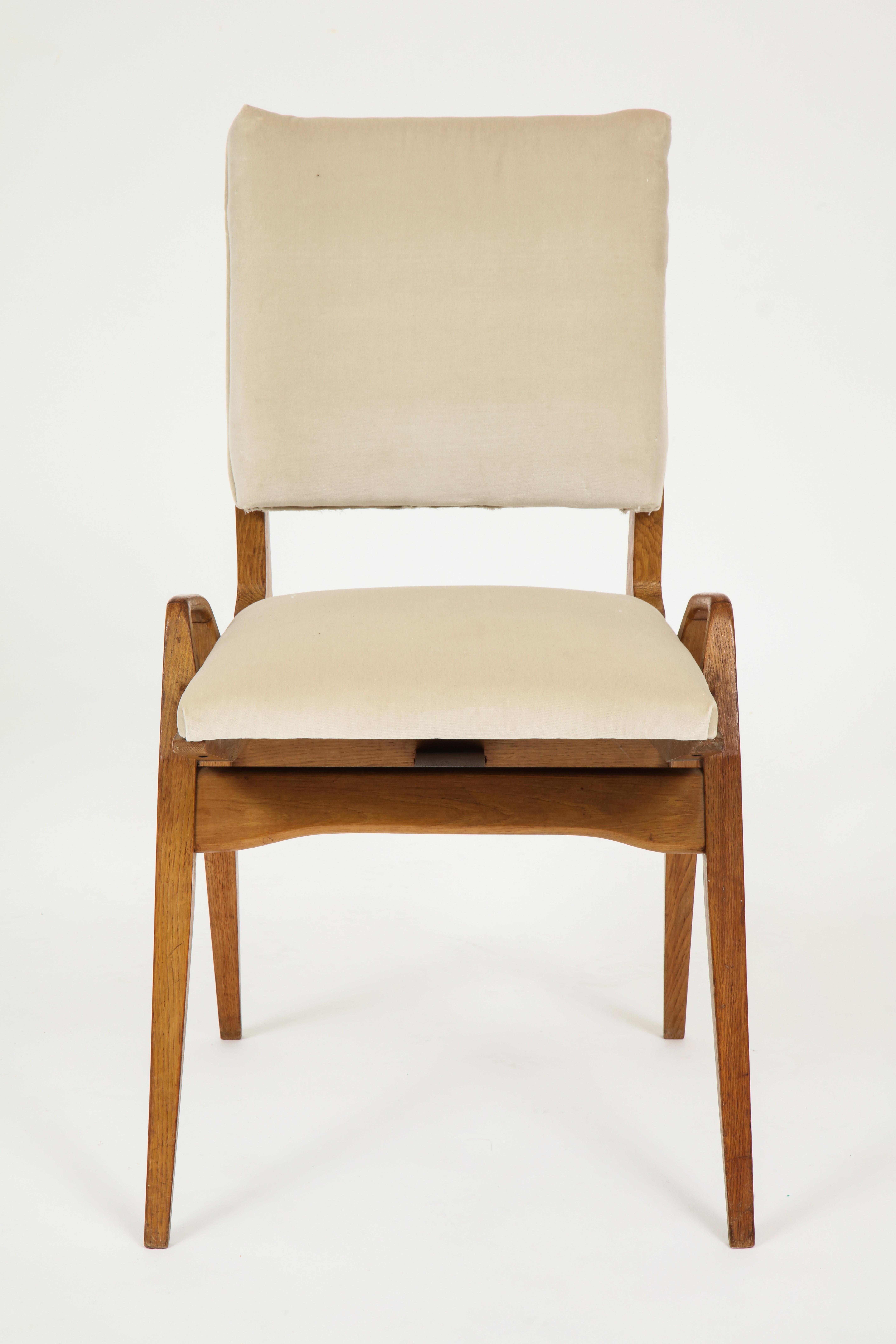 Mid-Century Modern Maurice Pre 6 Dining Chairs, Midcentury, France, 1950s