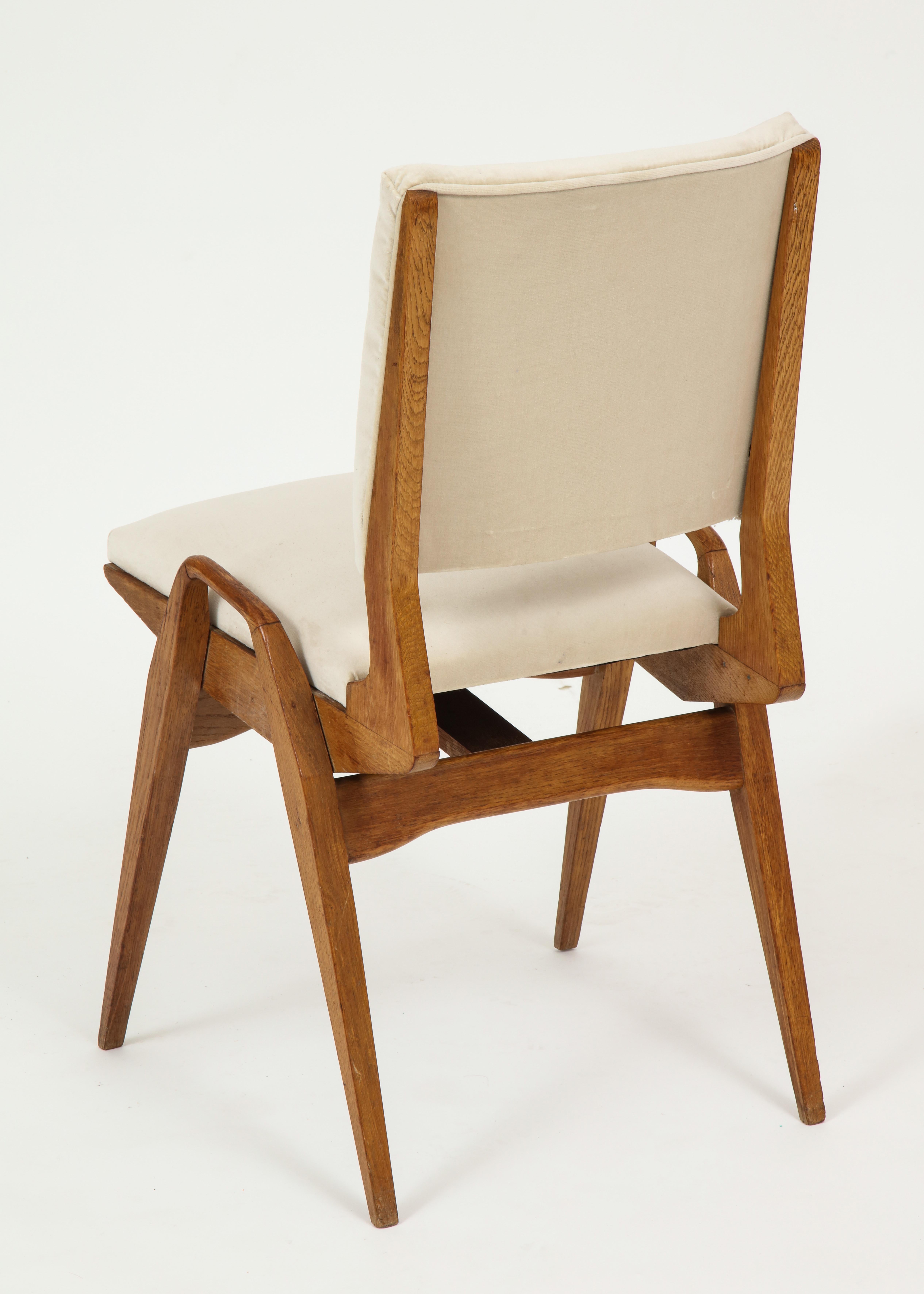 Mid-20th Century Maurice Pre 6 Dining Chairs, Midcentury, France, 1950s