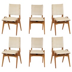 Maurice Pre 6 Dining Chairs, Midcentury, France, 1950s