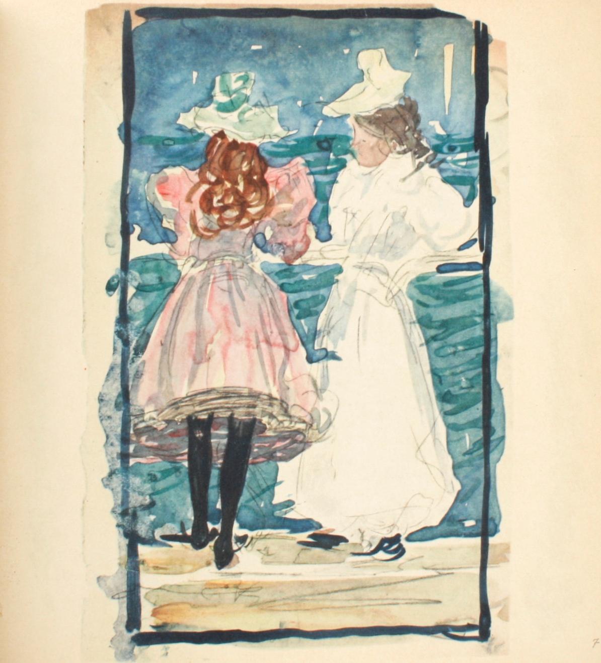 American Maurice Prendergast Water Color Sketchbook, 1899, First Edition