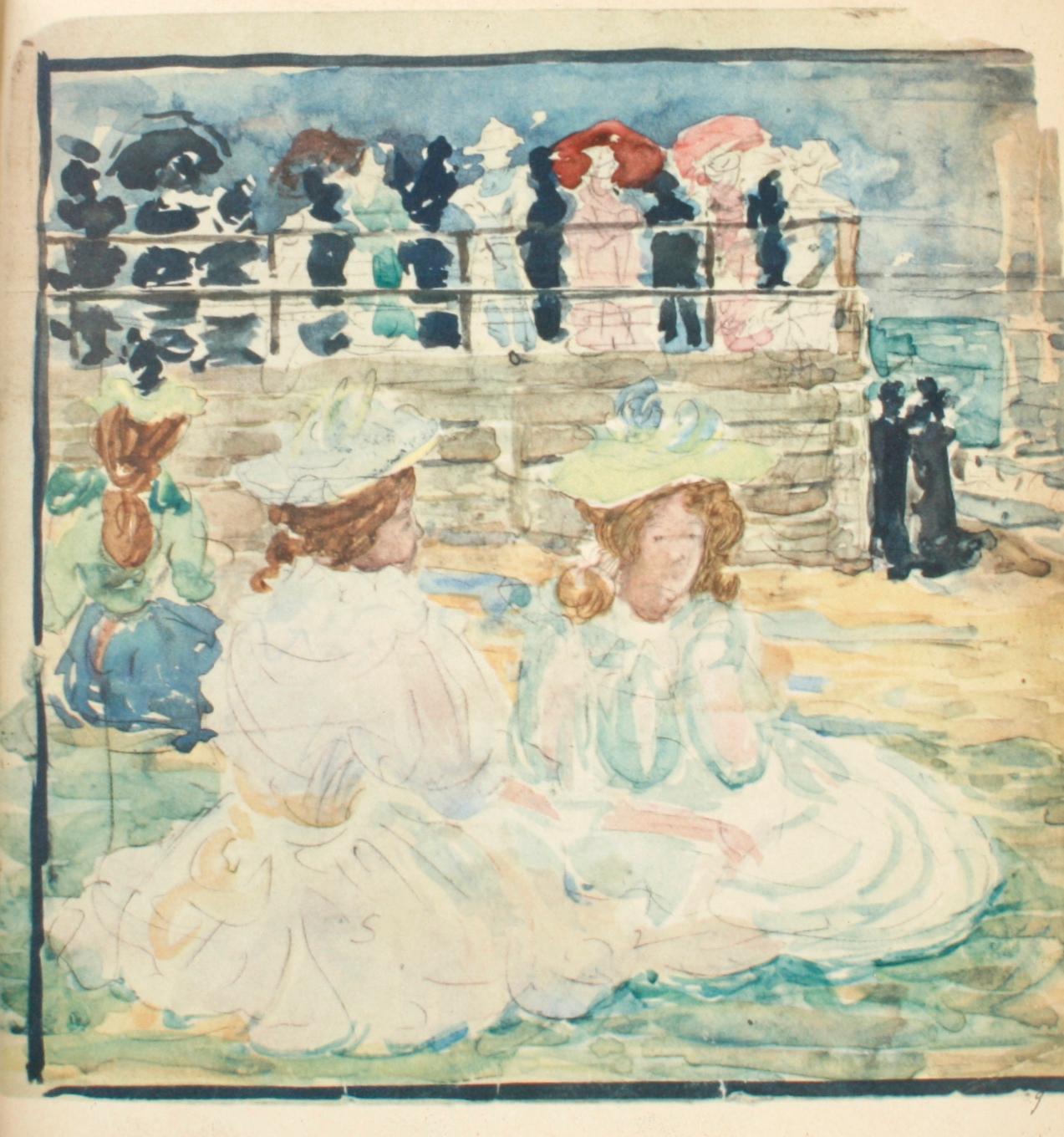 Maurice Prendergast Water Color Sketchbook, 1899, First Edition In Good Condition In valatie, NY