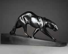 Maurice Prost : "Walking panthera", original avec certificat 1930 bronze