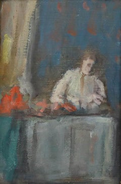 Attrib. Maurice Randall - Framed Early 20th Century Oil, Flower Arranging