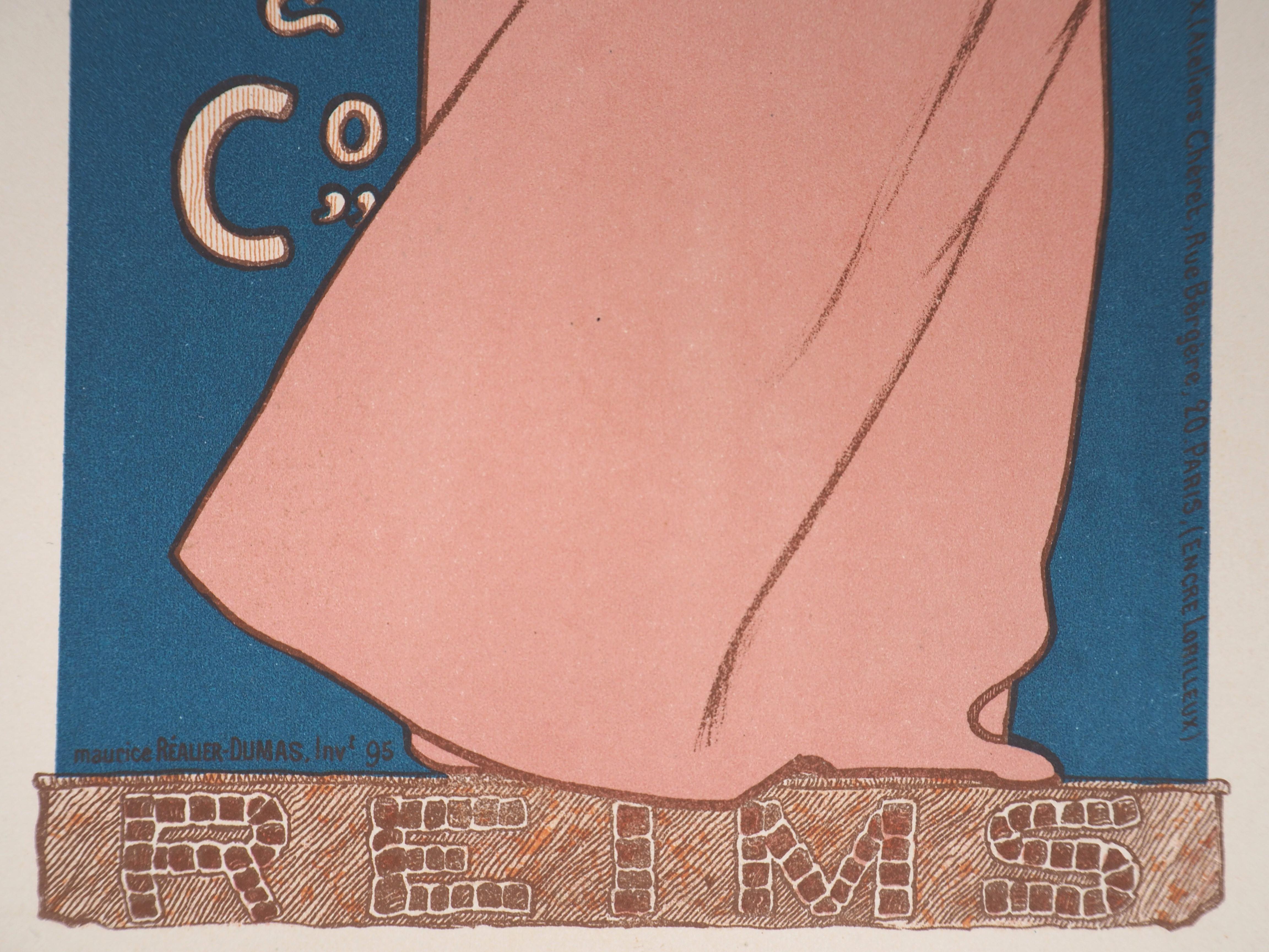 Champagne Jules Mumm - Litografia originale (Les Maîtres de l'Affiche), 1897 - Print Art Nouveau di Maurice Réalier-Dumas