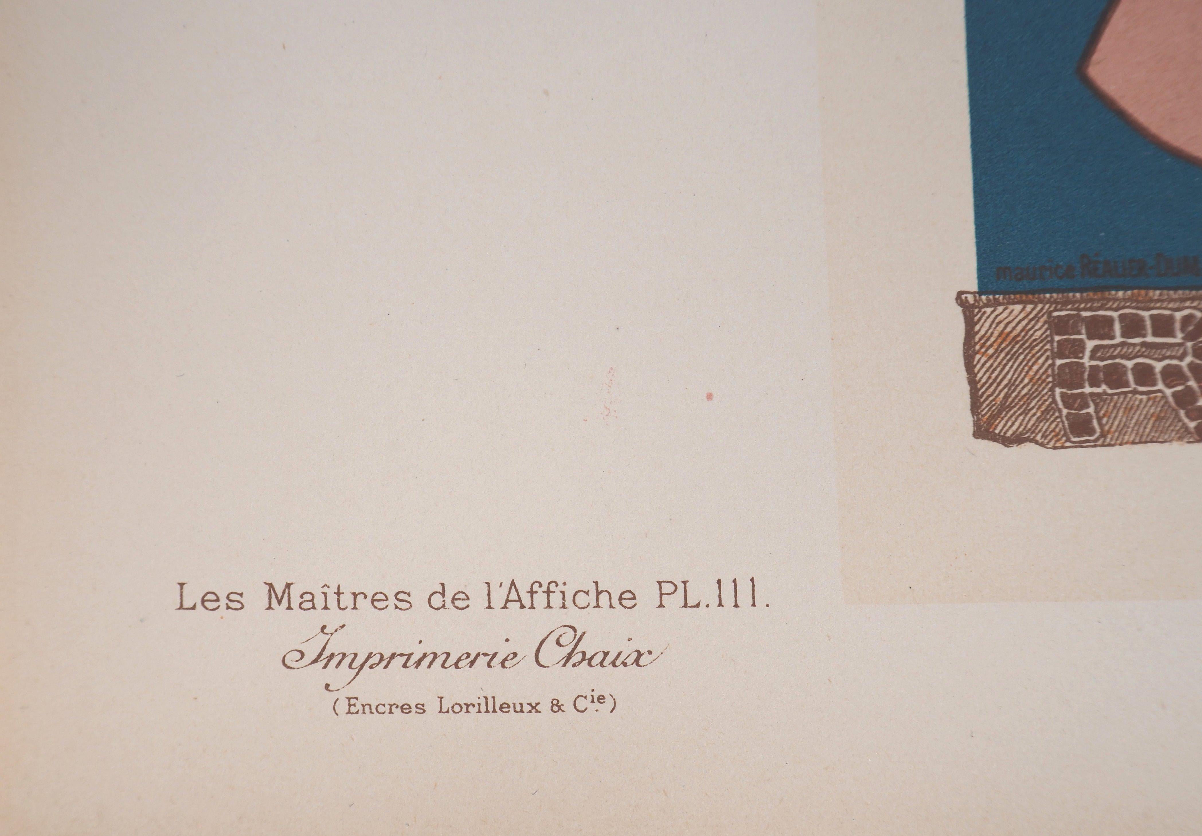 Champagne Jules Mumm - Original lithograph (Les Maîtres de l'Affiche), 1897 - Beige Figurative Print by Maurice Réalier-Dumas