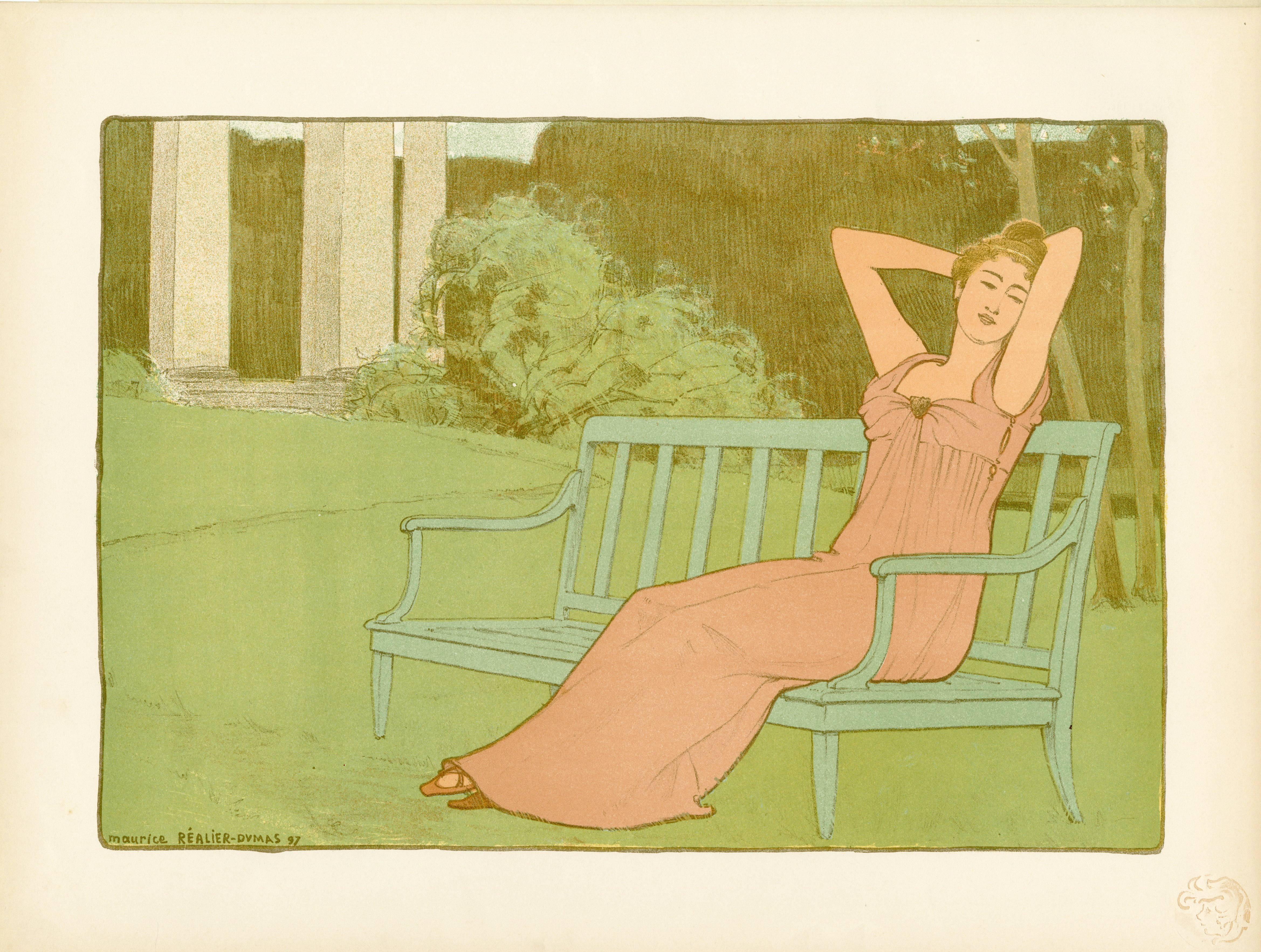 Maurice Réalier-Dumas Figurative Print - Corinne