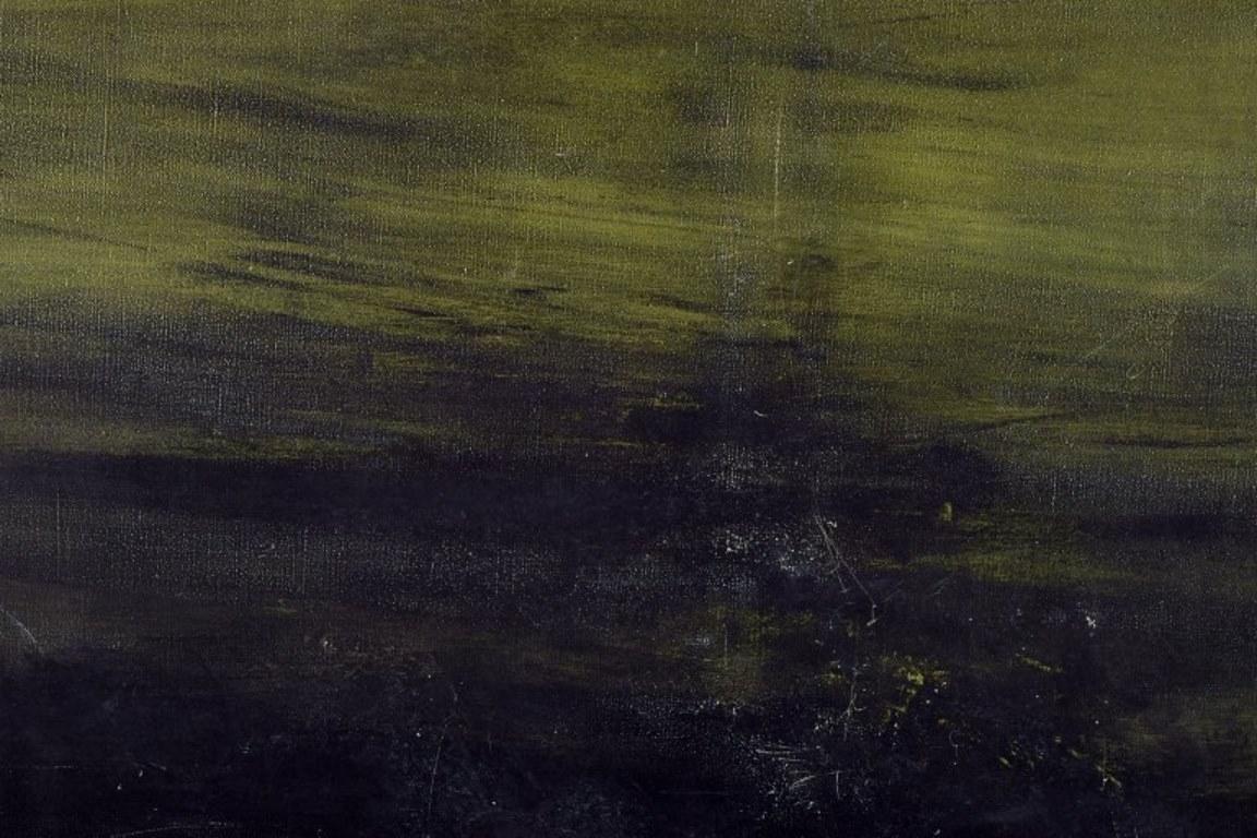 Moderne Maurice Rey, artiste espagnol/français classé Huile / toile. Composition abstraite. en vente
